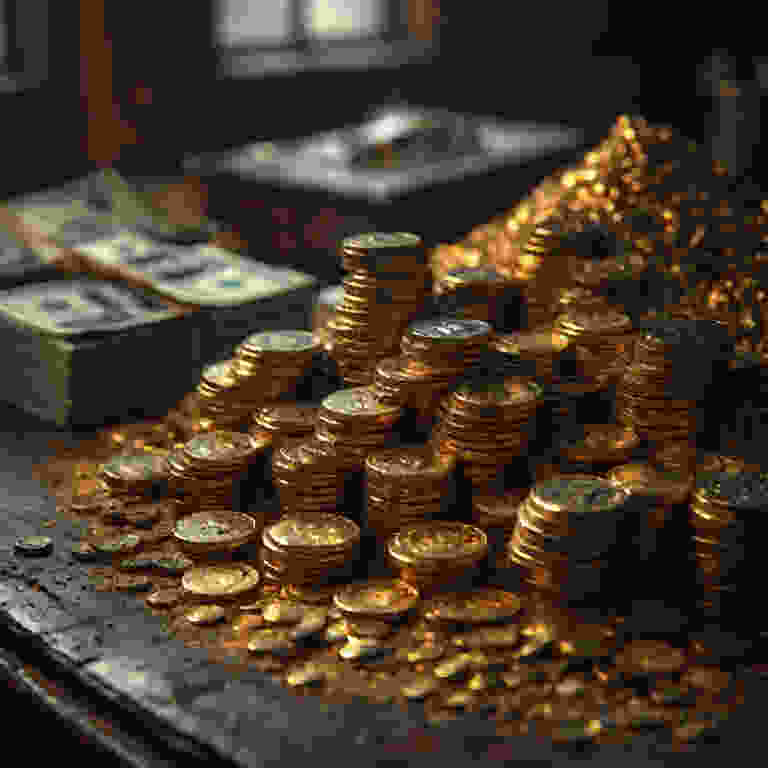 gold standard metal coin note paper