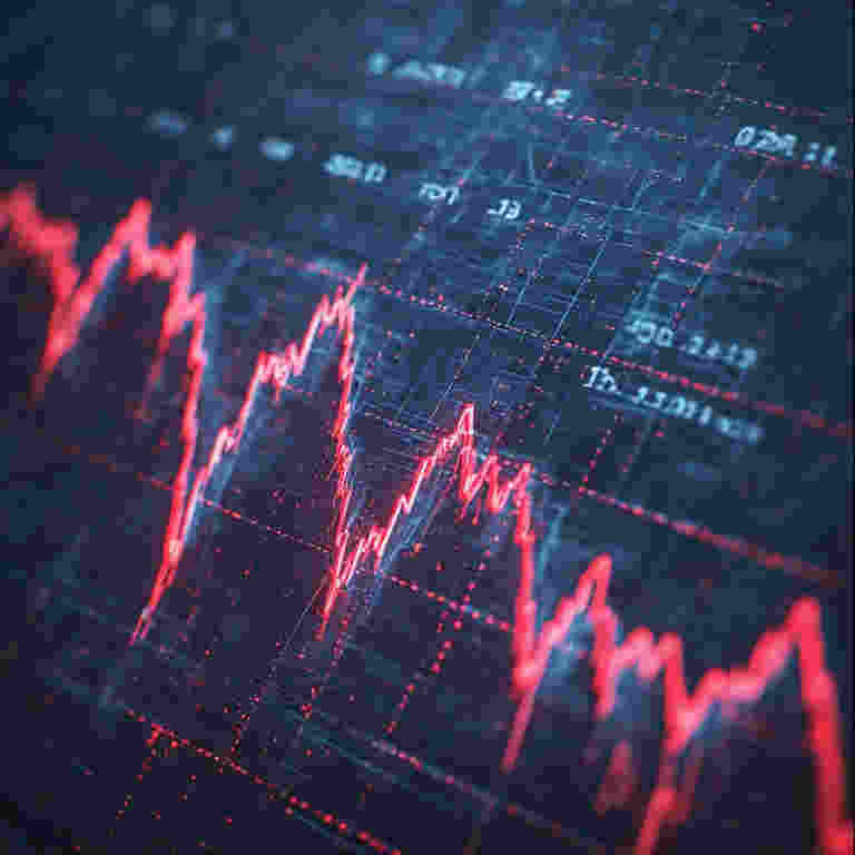 red chart down ecomony bear market